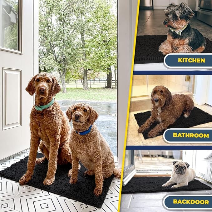 Muddy Mat® Pack of 3 Highly Absorbent Microfiber Dog Door Mat and Pet Rug - Image 7