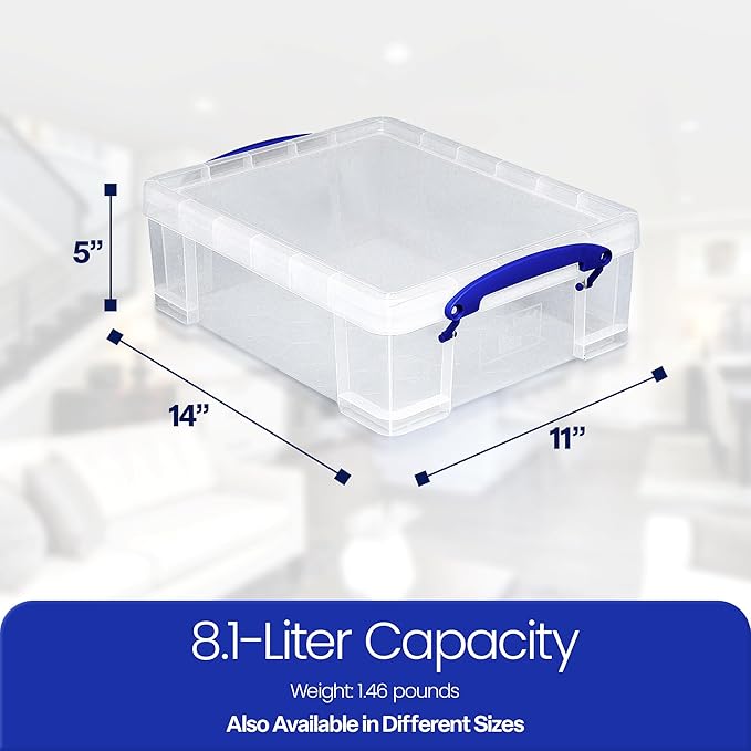 Really Useful Box 4 Pack Storage Bins, 8.1 Liter - Image 3