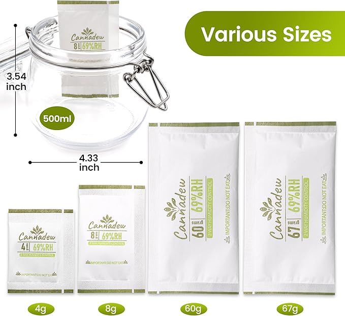 69% RH, 8g Cannadew Humidity Packs Two-Way Humidity Control Pack – Moisture - Image 5