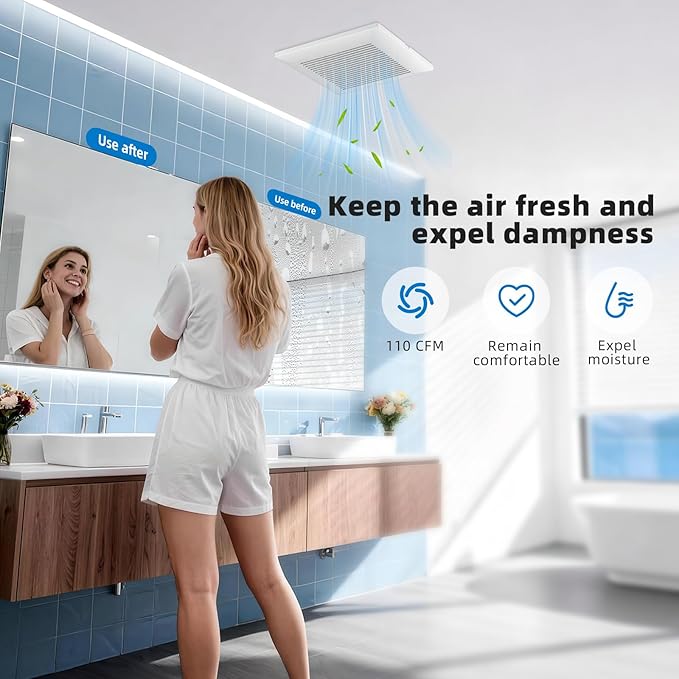 Bathroom Exhaust Fan 110 CFM Very Quiet - Image 2