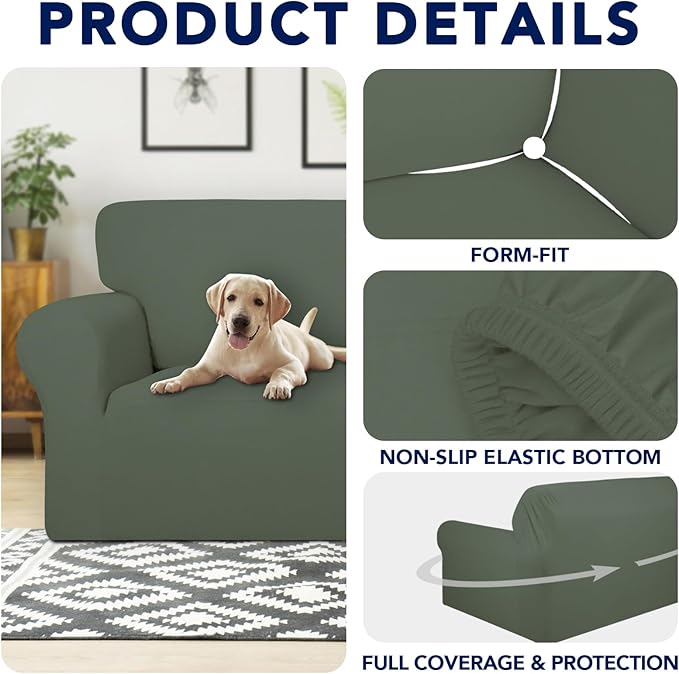 PureFit 100% Dual Waterproof Couch Cover Slipcovers - Image 3