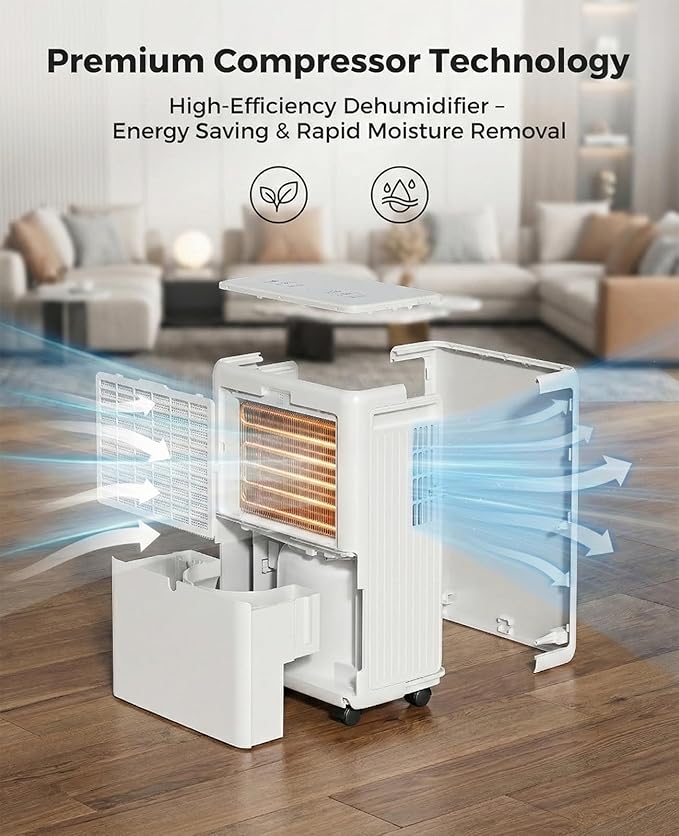 2000 Sq.ft Dehumidifier for Basement, Trazico 30 Pint Dehumidifiers for Home - Image 3