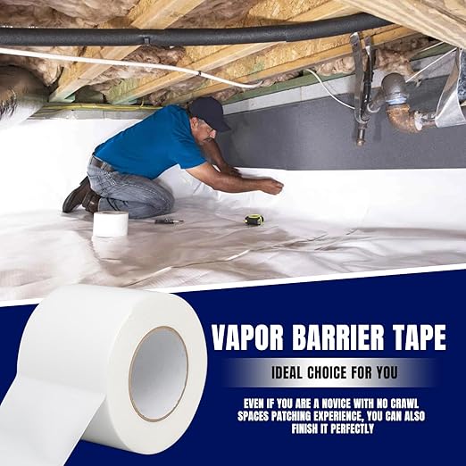 Vapor Barrier Tape, 6 Roll, Polyethylene Tape, - Image 2