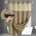 No Hook Shower Curtain and Liner Set by Unknown