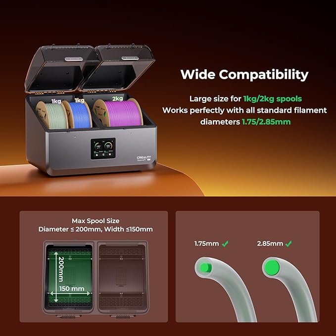 Creality Space Pi X4 Filament Dryer, 4 Spools 3D Printer Filament Dryer Box - Image 9