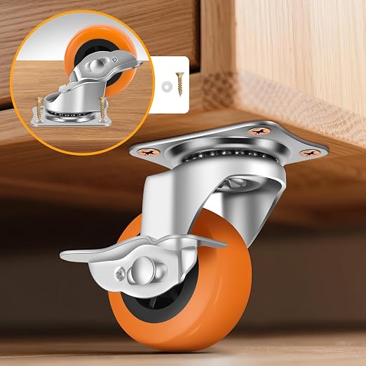 2.5 Inch Caster Wheels, Casters Set of 16, Heavy Duty Caster - Image 4