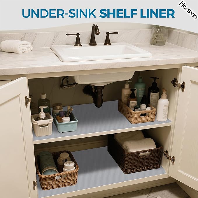 Hersvin Shelf Liners, 12in x 20ft Kitchen Drawer Mats, Non-Adhesive EVA - Image 7