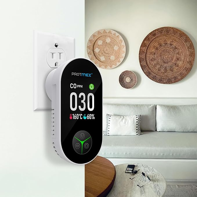 Protmex Carbon Monoxide Detector Plug in Wall, 3-in-1 Co Detector Monitor Air - Image 12