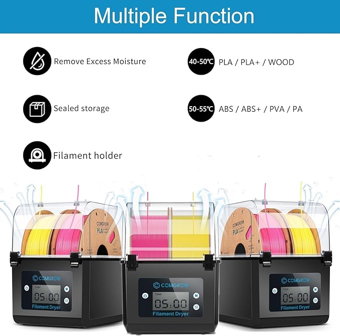 Comgrow 3D Printer Filament Dryer Box, Comgrow 3D Filament Storages, Keeping - Image 6