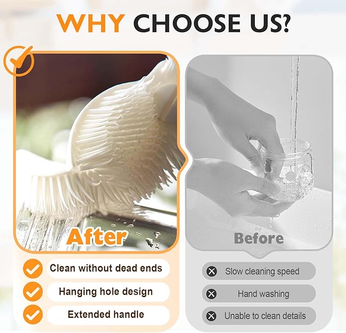 360° Flexible Silicone Bottle Brush - Image 6