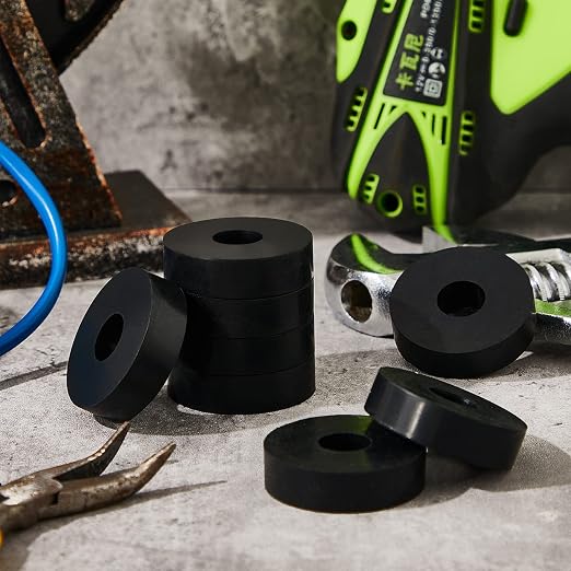 4 Pcs Rubber Isolation Pads Thick Rubber Washers 1.5 Inch OD 0.5 Inch ID 0.4'' - Image 7