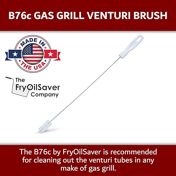 Gas Grill Venturi Tube Brush, Cleans Spider Webs, Food Build Up, Prevents Flare - Image 2
