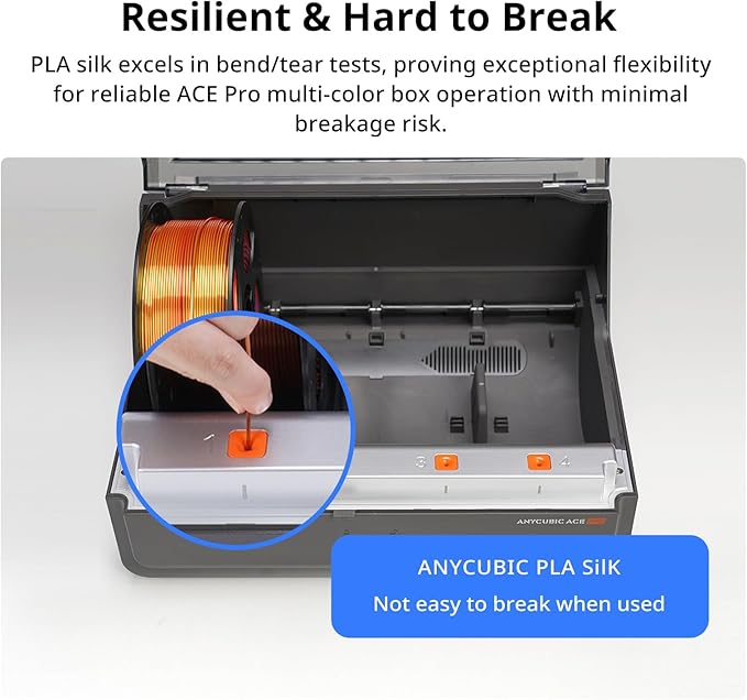 ANYCUBIC Silk Dual Color Pla Filament, 2-in-1 Chrome Coextrusion Color Change - Image 6