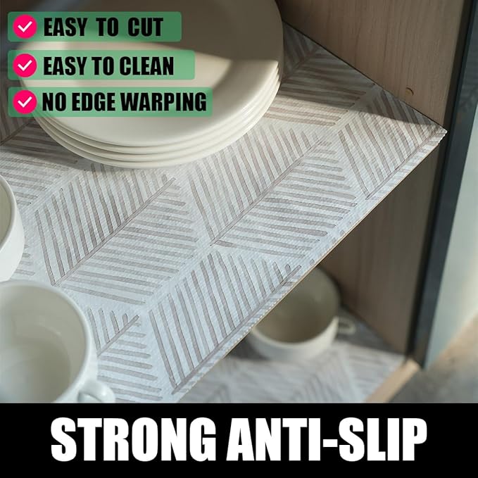 Shelf Liners for Kitchen Cabinets, 16IN x 10FT Non Adhesive and Strong Non-Slip - Image 2