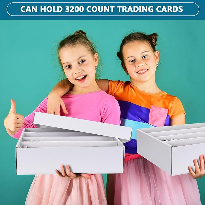 Seajan 16 Pcs 3200 Count Trading Card Storage Box Sports Card Storage Boxes Bulk - Image 6