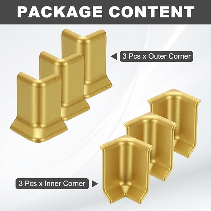 uxcell Self Adhesive Baseboard Corner Blocks, 2.2 Inch Wall Edge Corner - Image 3