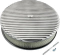 14 x 3 Inch Round Polished Air Cleaner Kit Fully Finned Top by TBAPFS