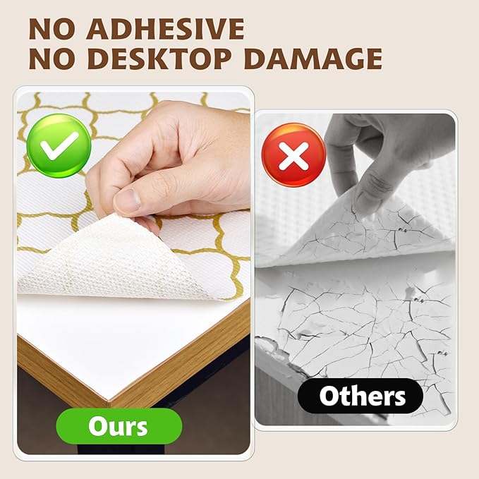 Shelf Liners for Kitchen Cabinets 17in x 20FT Non Adhesive Drawer Liner Gold - Image 6