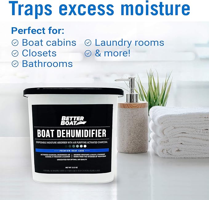 Moisture Absorber 2 Pack with Activated Charcoal Dehumidifier Bucket, Unscented - Image 6