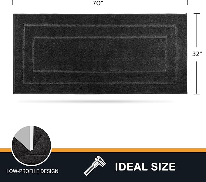PURRUGS Dirt Trapping Door Mat 32" x 70", Non-Slip/Skid Machine Washable - Image 2
