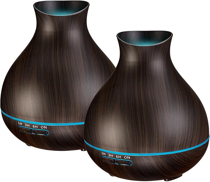 BZseed Aromatherapy Essential Oil Diffusers, Waterless Auto-Off, 7 Color LED by BZseed+Diffuser