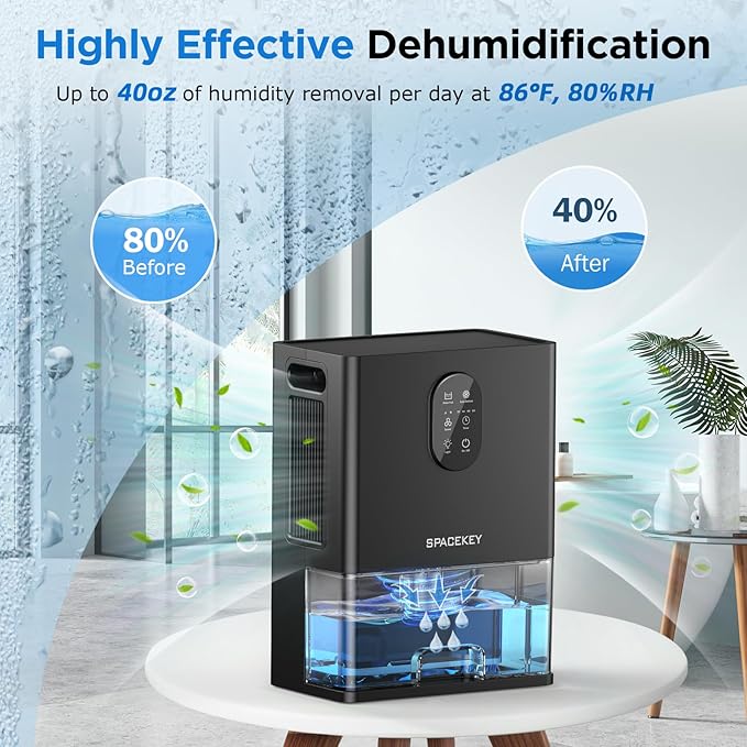 Dehumidifier, 106 OZ Water Tank Dehumidifiers - Image 5