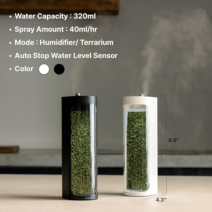 Moss Air – Living Moss Terrarium Humidifier | Soothing Mist Fountain & Ambient - Image 6