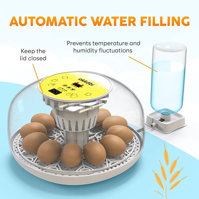 Okkobi M12 Egg Incubator with Automatic Turner and Humidity Control - Image 3