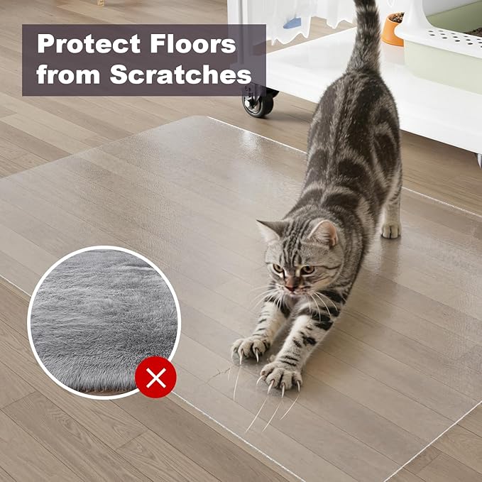 3'×4' Frosted Clear Waterproof Area Mat - Image 3