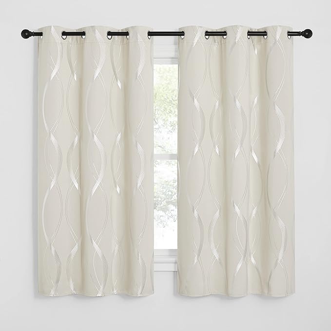 NICETOWN Bedroom Curtains Small Blackout Panels, Window Treatment Thermal - Image 2