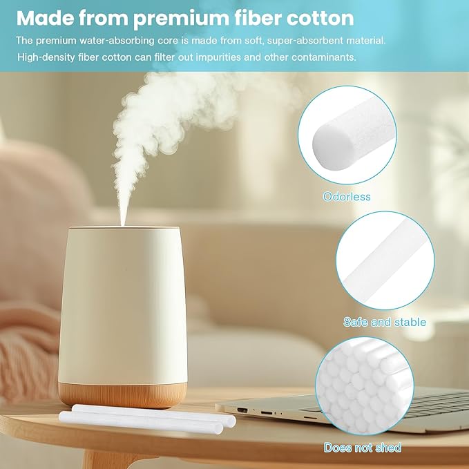 60PCS Humidifier Stick Filter Refill 4 Inch – Universal Cotton Replacement Wicks - Image 5