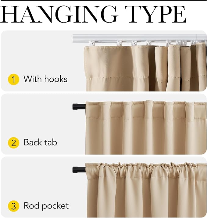 NICETOWN Sliding Door Curtain & Adjustable Ceiling Track Set, W100 xL84 Room - Image 3