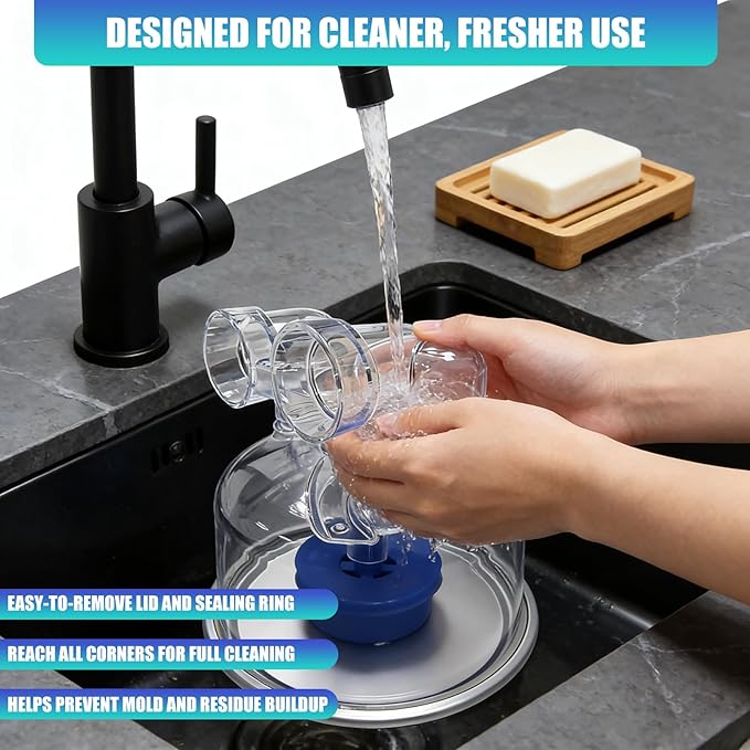 Multipurpose Humidifier Reservoir, Safe Construction, Fit Respiratory Devices - Image 3