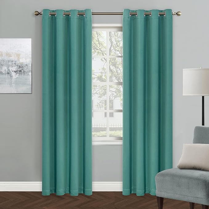 MYSKY HOME Bedroom Curtains 84 Inches Long Blackout Curtains by MYSKYHOME