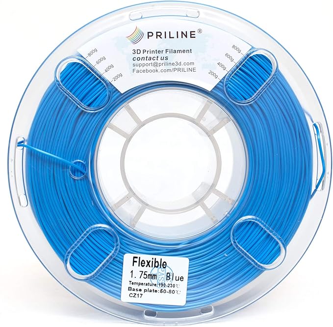 Filament，PRILINE 98A TPU Flexible Soft 3D Printer Filament，1KG 1.75mm Spool - Image 5