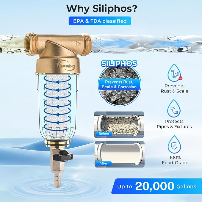 iSpring WSP-1000SL Reusable Whole House Spin Down Sediment Water Filter - Image 2