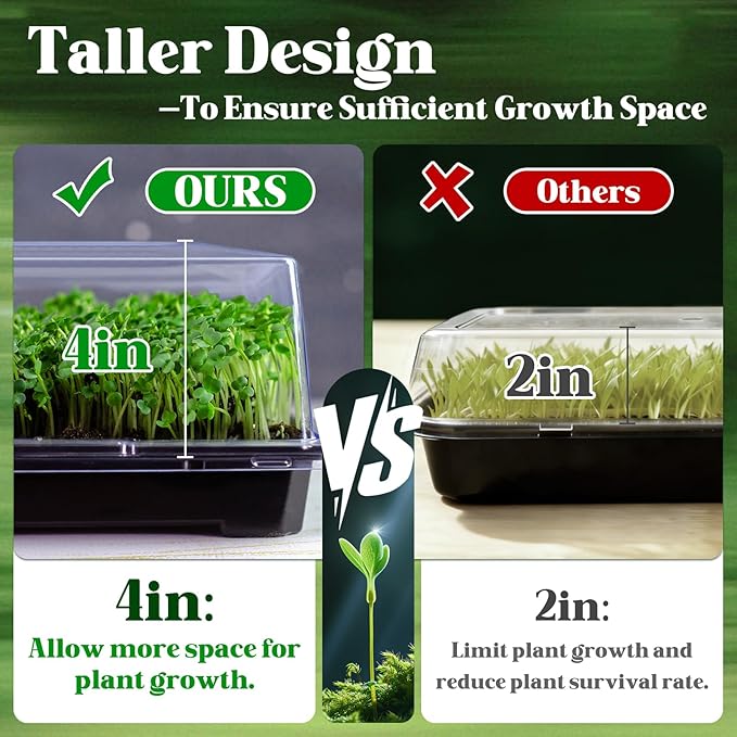 15 Pcs 4'' Tall Sturdy Humidity Domes, Taller and Thicker 1020 Humidity Domes - Image 4