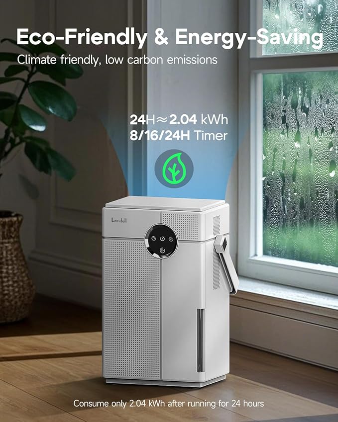 Small Dehumidifier with Drain Hose, 118oz Portable Dehumidifier - Image 9