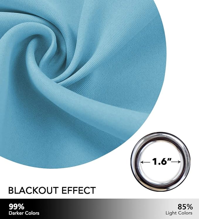 NICETOWN Kitchen Blackout Window Curtain Panel Home Fashion Thermal Insulated - Image 5