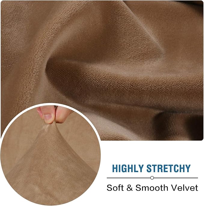 H.VERSAILTEX Velvet Stretch Couch Cushion Cover Plush Cushion Slipcover - Image 5