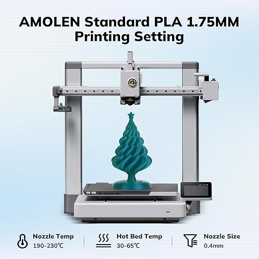 AMOLEN PLA 3D Printing Filament Bundle 1.75mm, 1KG/2.2 lb in Total, Compatible - Image 3