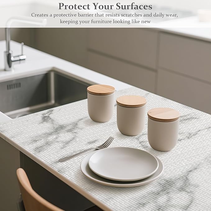 FINNEZ Drawer and Shelf Liner for Kitchen Cabinet Non Adhesive Non Slip 17in x - Image 4