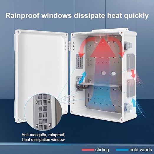 Outdoor Electrical Junction Box, ABS Water Resistant Enclosure - Image 4