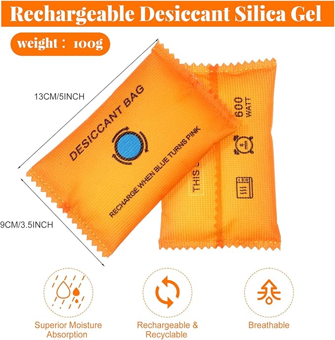 5 Packs 100g Rechargeable Desiccant Moisture Absorbing Bag - Image 2