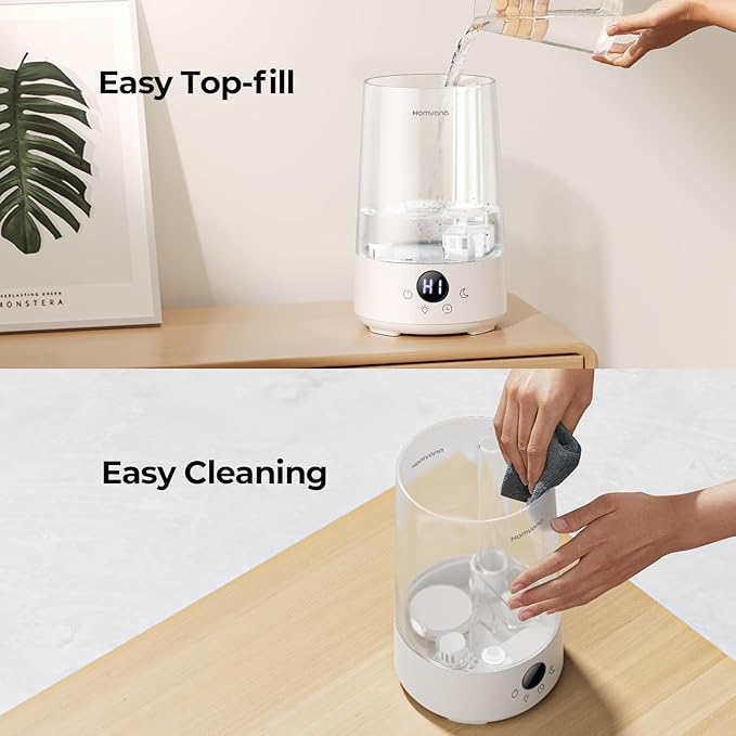 Homvana Humidifiers for Bedroom Home, 3.6 L Cool Mist Top-Fill 34H Super Long - Image 6