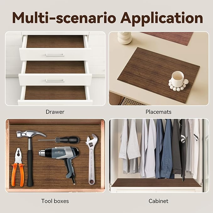 Drawer Shelf Liner for Kitchen Cabinets, Non Adhesive Slip Resistant Shelf - Image 7