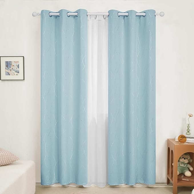 Deconovo Blackout Curtains, Thermal Insulated Soundproof Grommet Drapes - Image 2