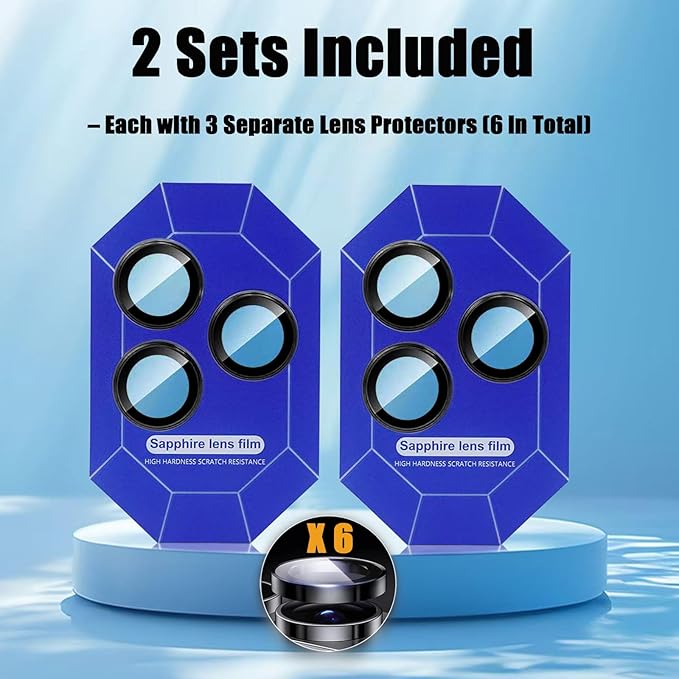 2 Pack Camera Lens Protector for iPhone 17 Pro Max/17 Pro 2025, 9H Tempered - Image 2