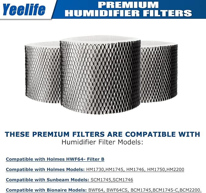 4 Pack HWF64 Humidifier Filter for Sunbeam Humidifier Filter B, Compatible - Image 5