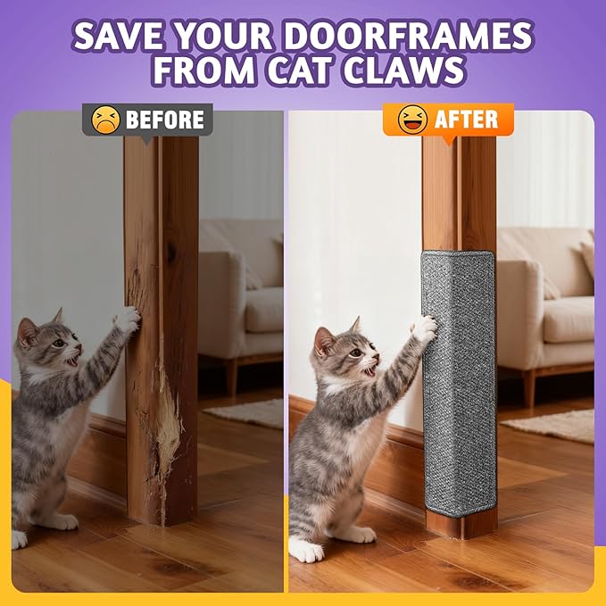 Door Protector from Cat Scratching 19.6" x 7.8" Cat Wall Corner Scratcher - Image 3